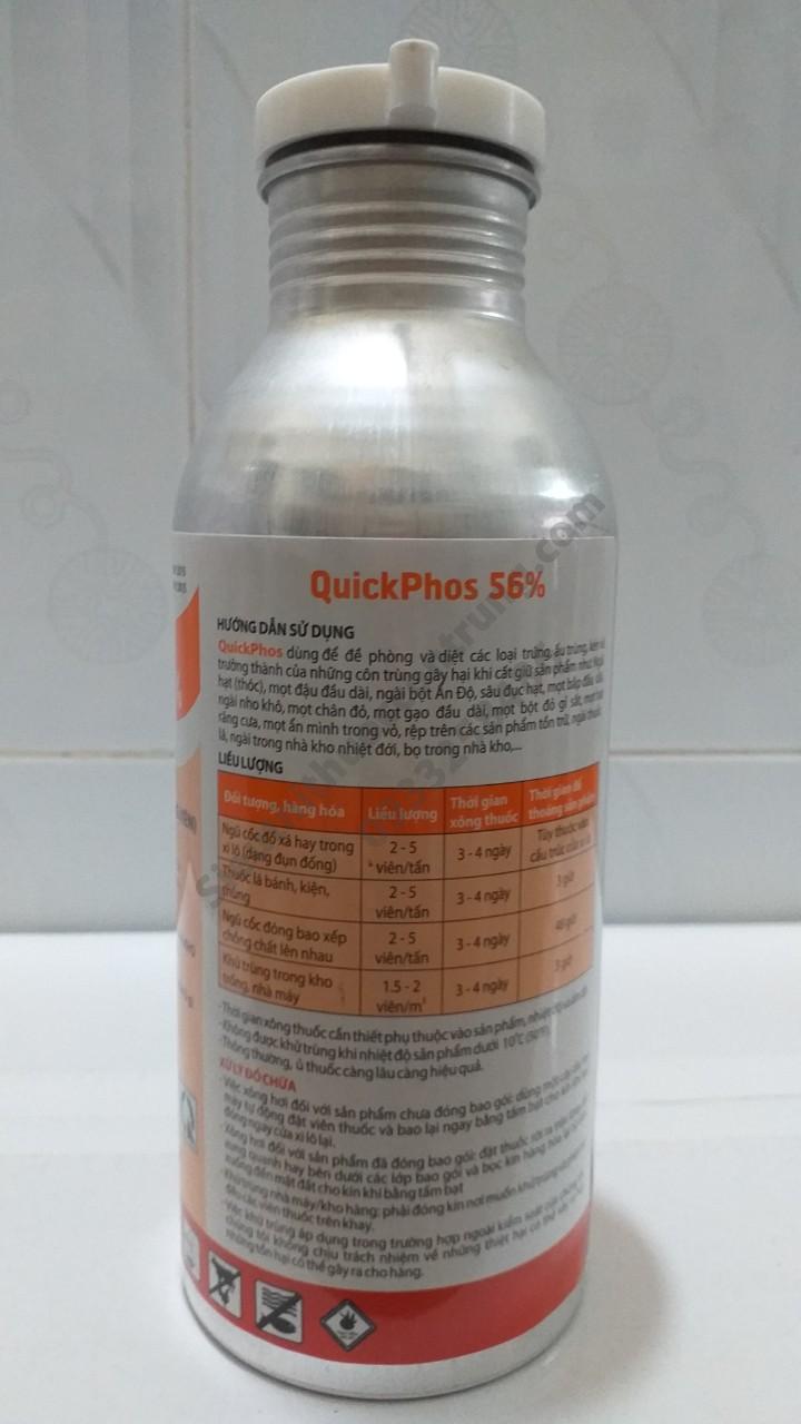 Thuốc khử trùng kho diệt mọt nông sản Quickphos 56%
