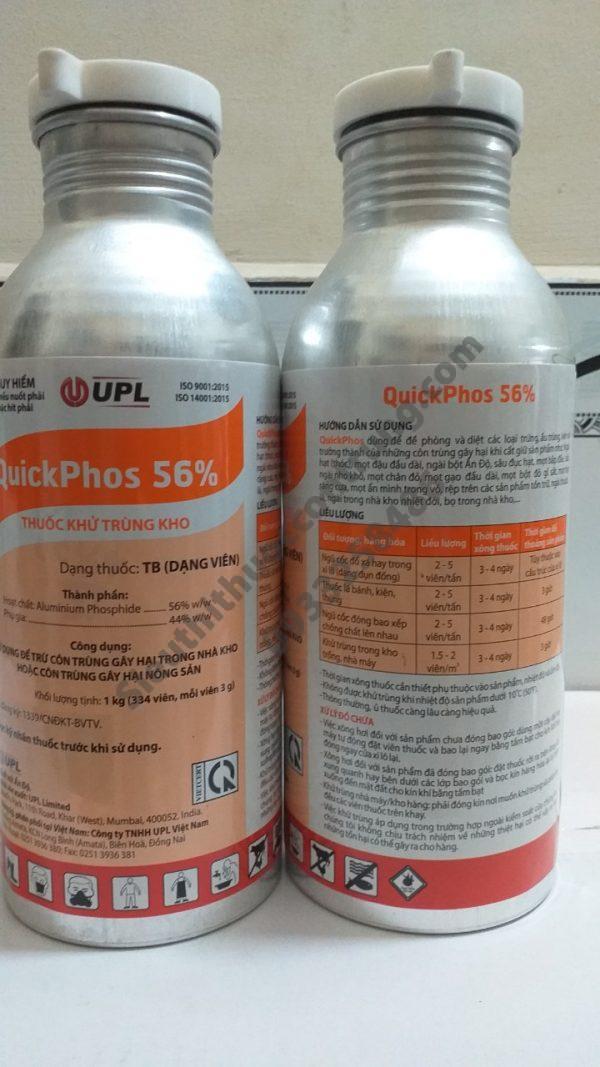 Thuốc khử trùng kho, diệt mọt nông sản Quickphos 56%