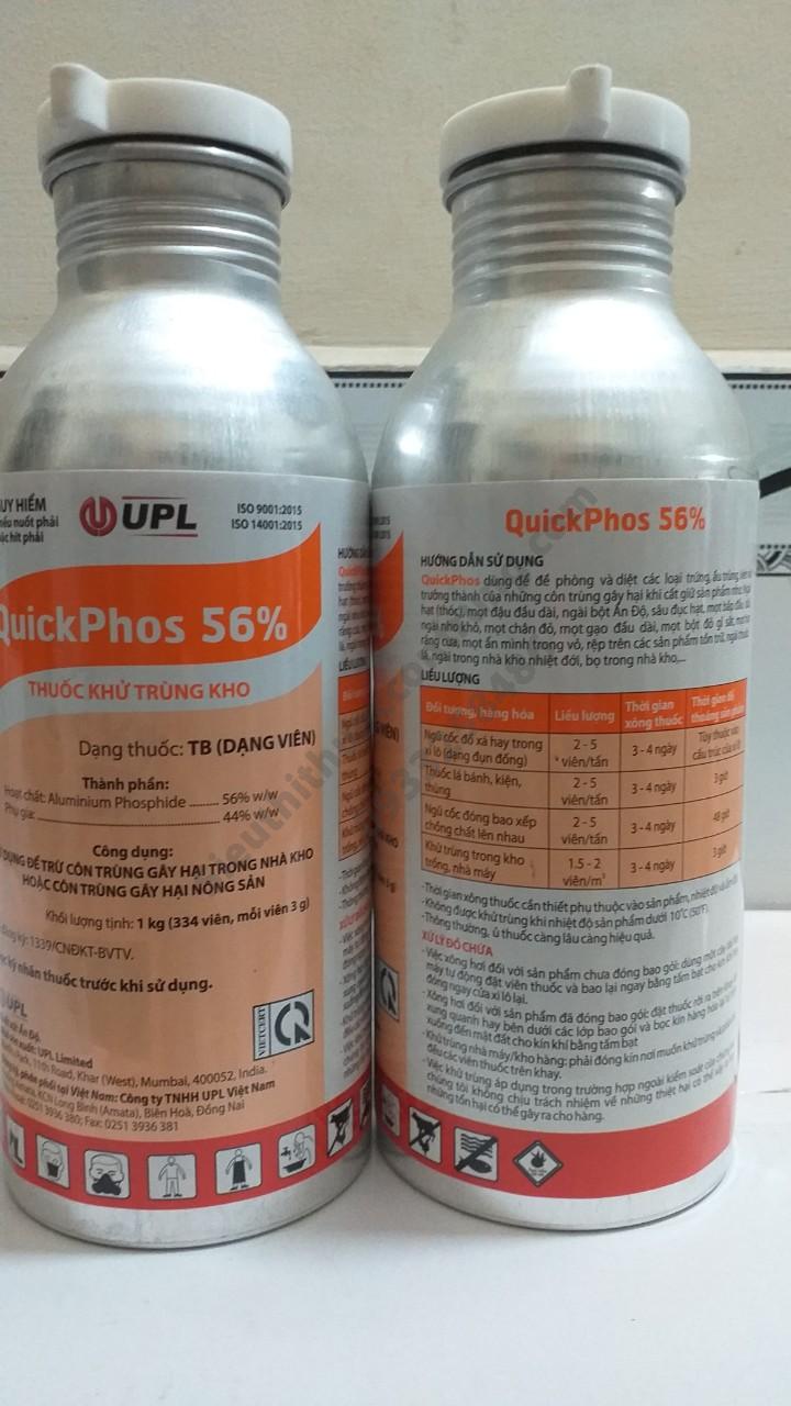 Thuốc khử trùng kho, diệt mọt nông sản Quickphos 56%